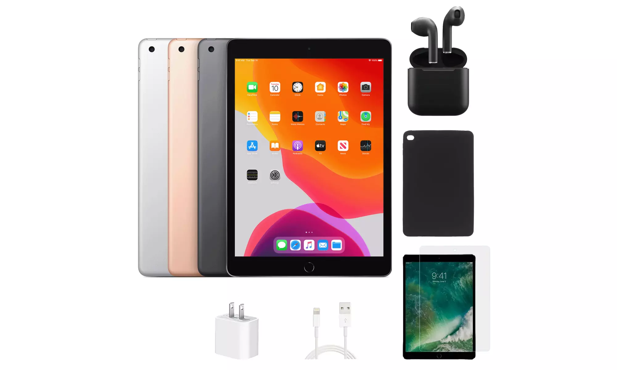 Apple iPad 7 Wi-Fi  32GB 128GB Bundle (A-Grade Refurbished)