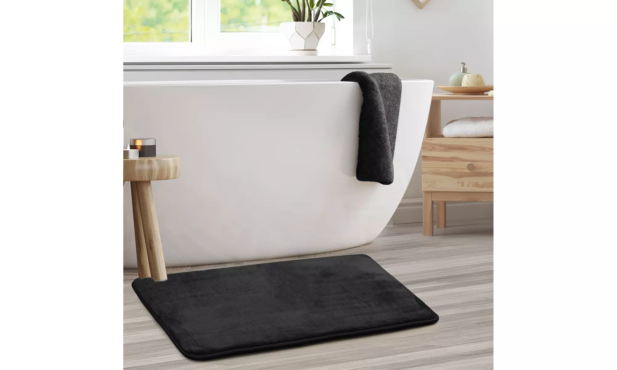 Memory Foam Bathroom Rug Set, Contour, Large, Small or 3-Piece Bathroom Mat Set