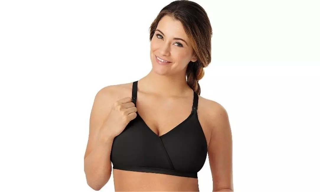 Playtex 4958 Nursing Seamless Wirefree Bra with Shaping Foam Cups Black - 2XL - Primary Image