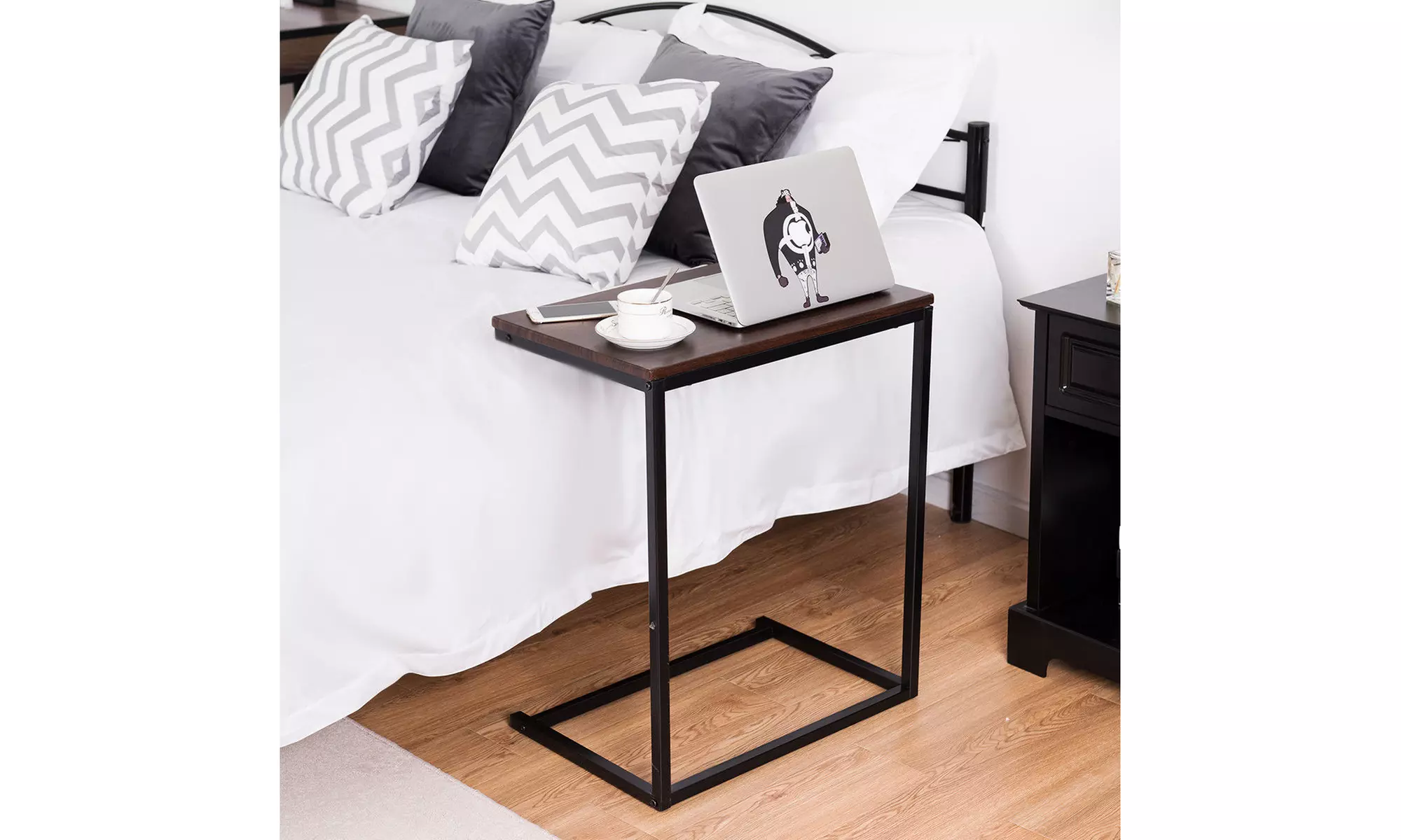 Costway 26'' Laptop Holder Sofa Side End Table C Table Home Office Furniture   - Primary Image