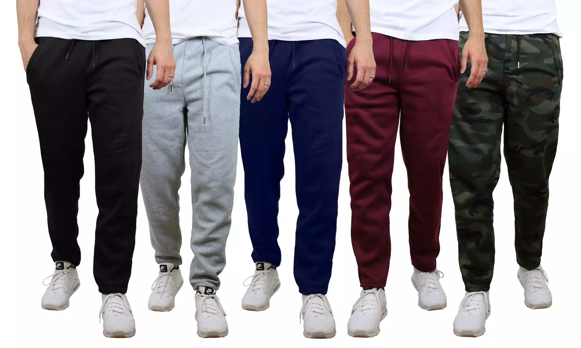 Galaxy By Harvic Men's Classic Open Bottom Fleece Sweatpants (S-2XL) - Primary Image