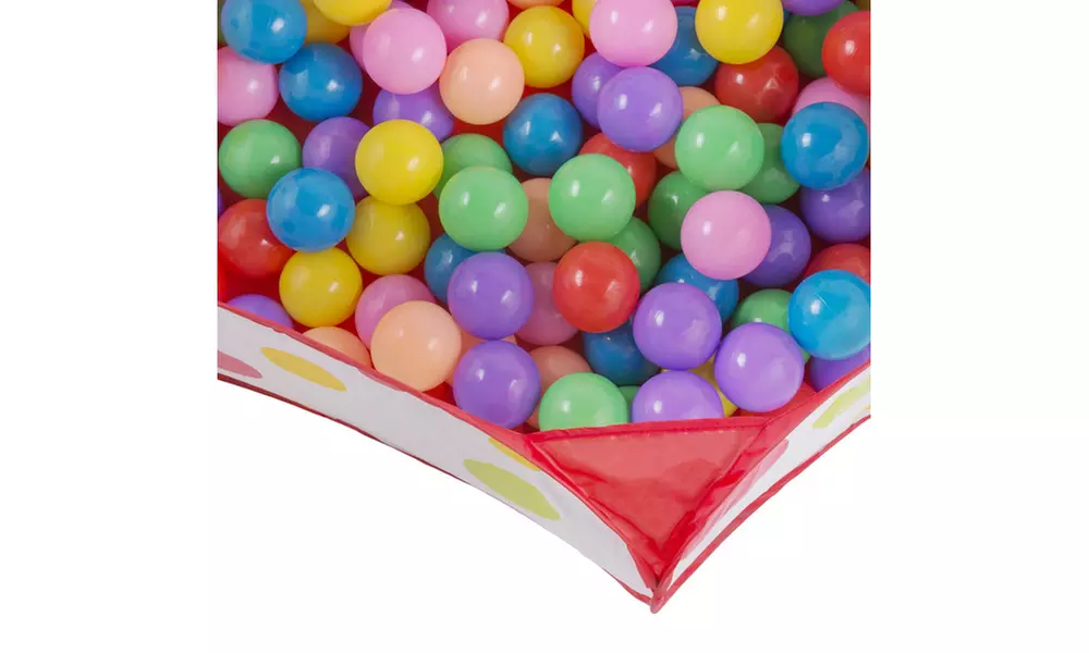 Kids Pop-up Six-sided Ball Pit Tent with 200 Colorful and Soft Crush-proof Balls