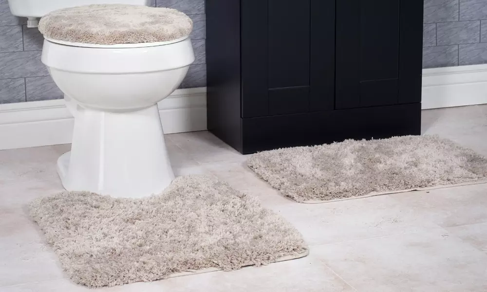 Lavish Home Super Plush Non-Slip Bath Mat Rug Set (3-Piece) - Primary Image