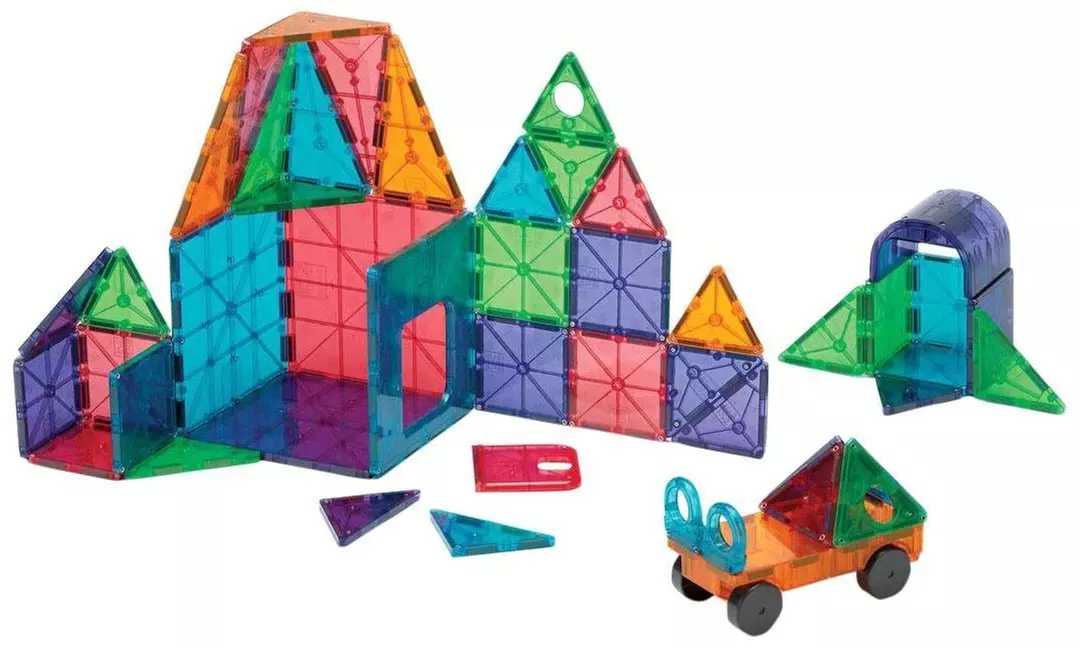 Magna-Tiles 48-Piece Clear Colors DELUXE Set - Primary Image