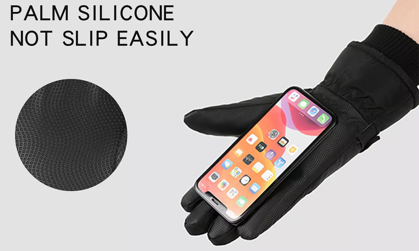 Unisex Waterproof Windproof Touchscreen Ski Gloves with Pocket for Snowboard