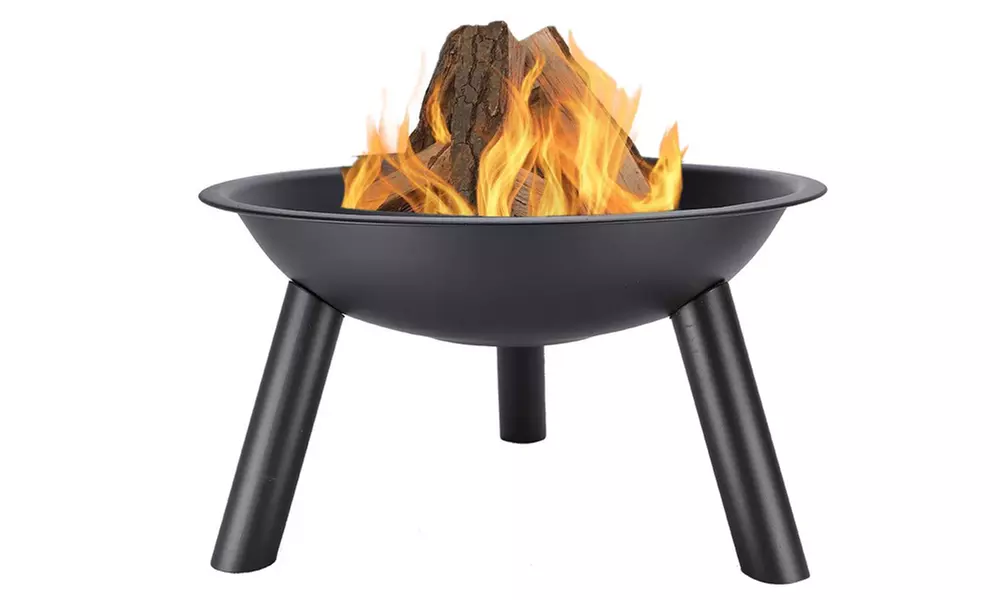 22" Fire Pit Bowl Outdoor Backyard Patio Garden Burning Heater Firebit Metal - Primary Image