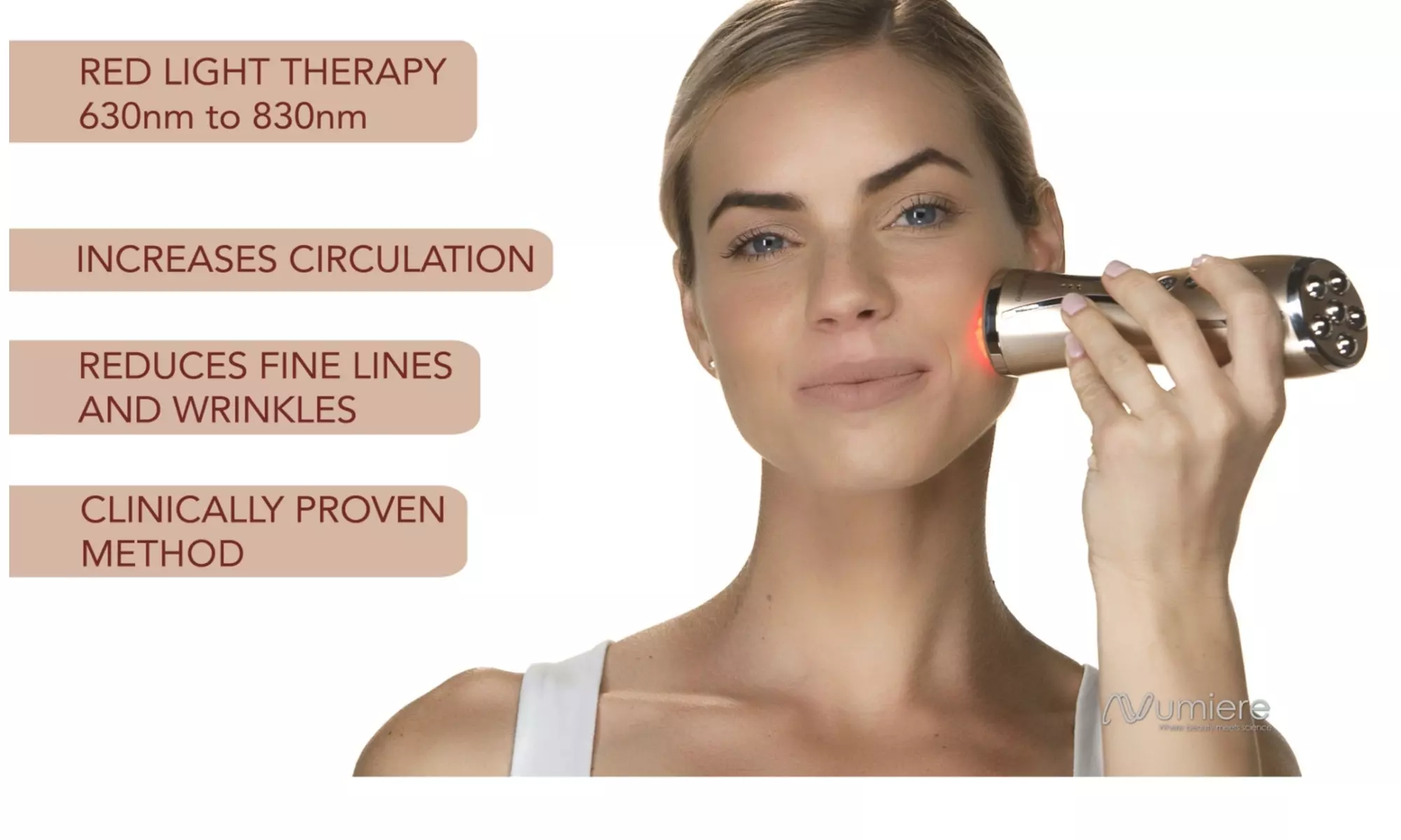 Lumina NRG Microcurrent LED Skin Tightening, Sculpting & Wrinkle Reducing Device