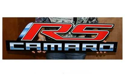 image for Camaro RS Full Size Wall Emblem Art 34" by 9" 5th Gen
