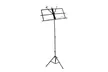 Glarry Handy Portable Adjustable Folding Music Stand with Bag Black - Second Medium