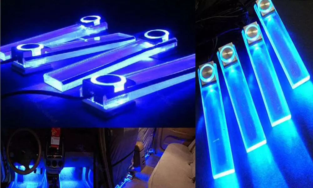 12V - 4 LED Car Interior floor Lights - Second Medium