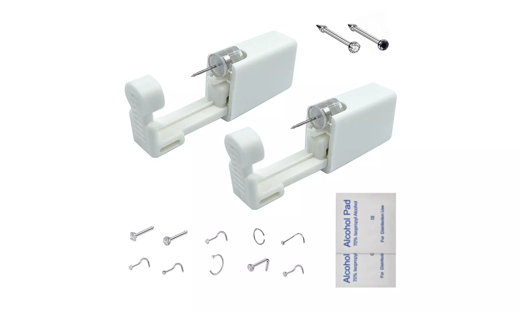 2 Pack Nose Piercing Kit, GCHSSS Disposable Safe Sterile - Primary Image