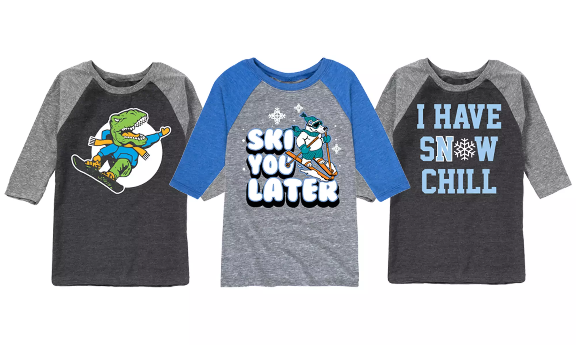 Instant Message: Snow Day, Ski, and Snowboard Raglan T-Shirts - Primary Image