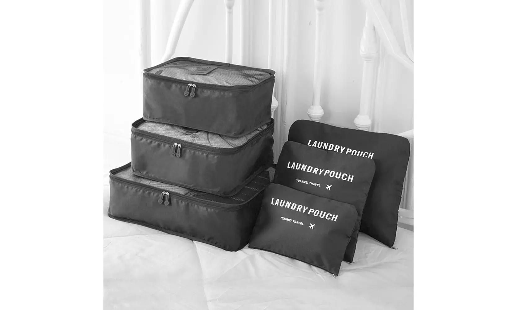 9Pcs Waterproof Clothes Storage Bags Packing Cube Travel Luggage Organizer Pouch
