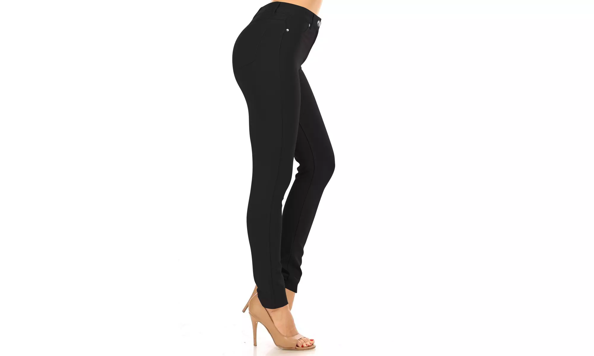 Women's Casual Skinny Ponte Mid-Rise Pants