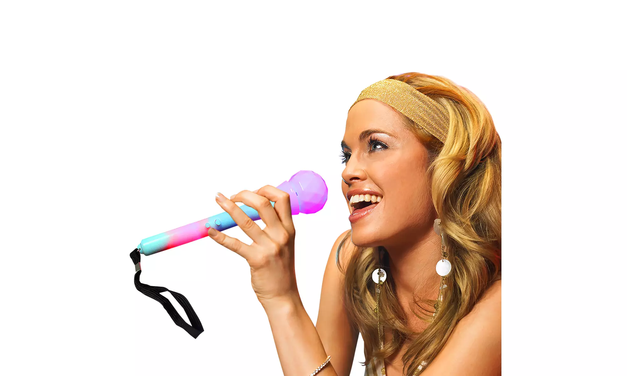 LED Light Up Sound Activated Karaoke Microphone  - Primary Image