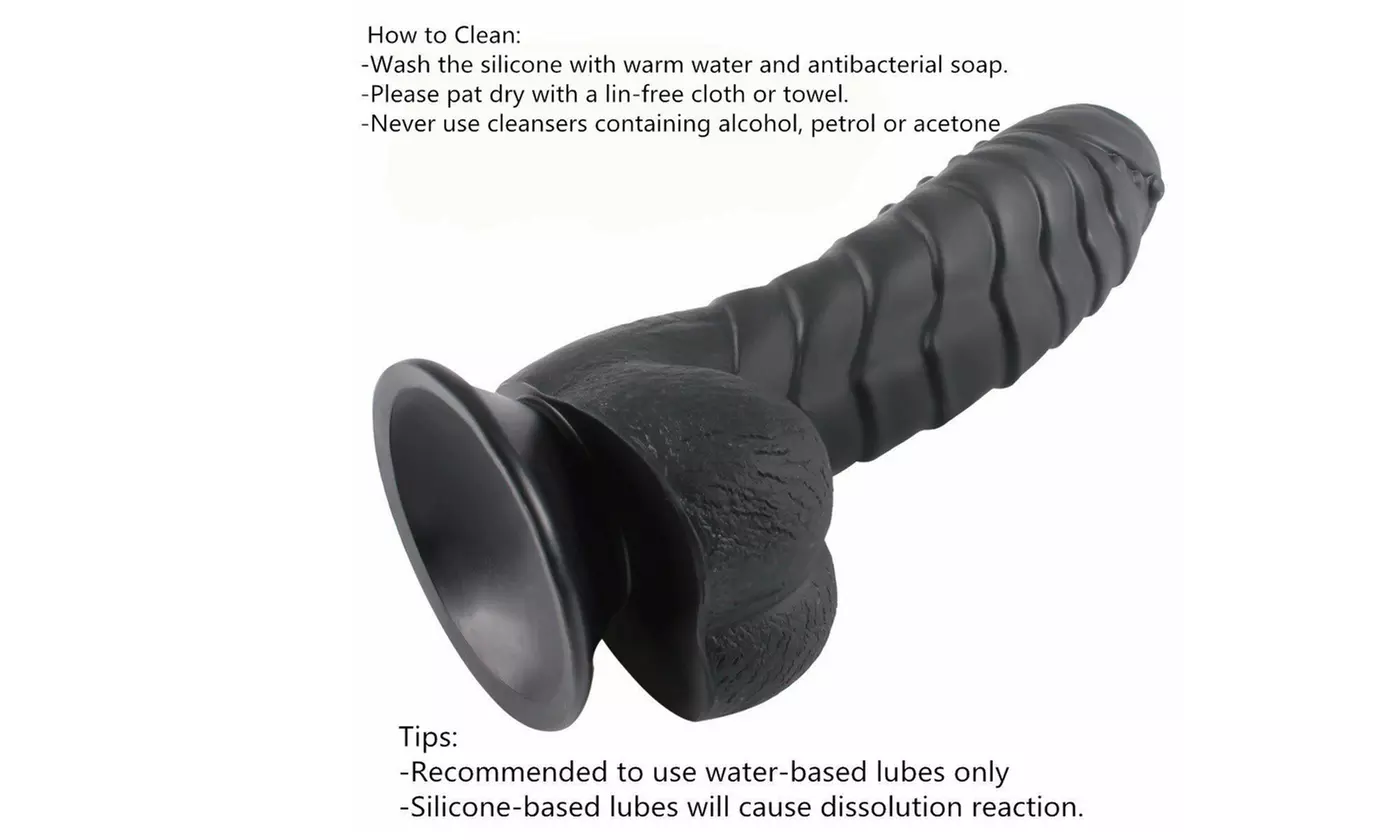 Dragon Ribbed Texture Dildo Suction Cup 7 Inches Silicone G-Spot Masturbation