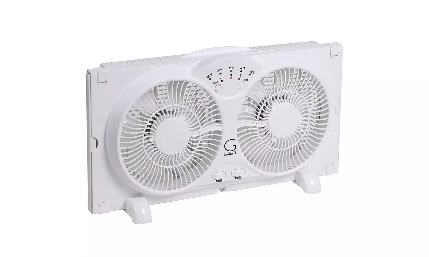 Genesis Twin Window Fan with 9 Inch Blades, High Velocity Reversible AirFlow Fan - Primary Image