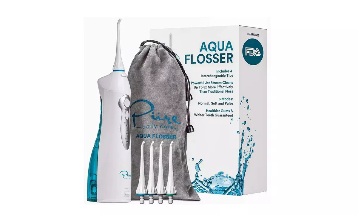 AquaSonic Aqua Flosser Professional Cordless Oral Irrigator with 4 Tips - Second Medium
