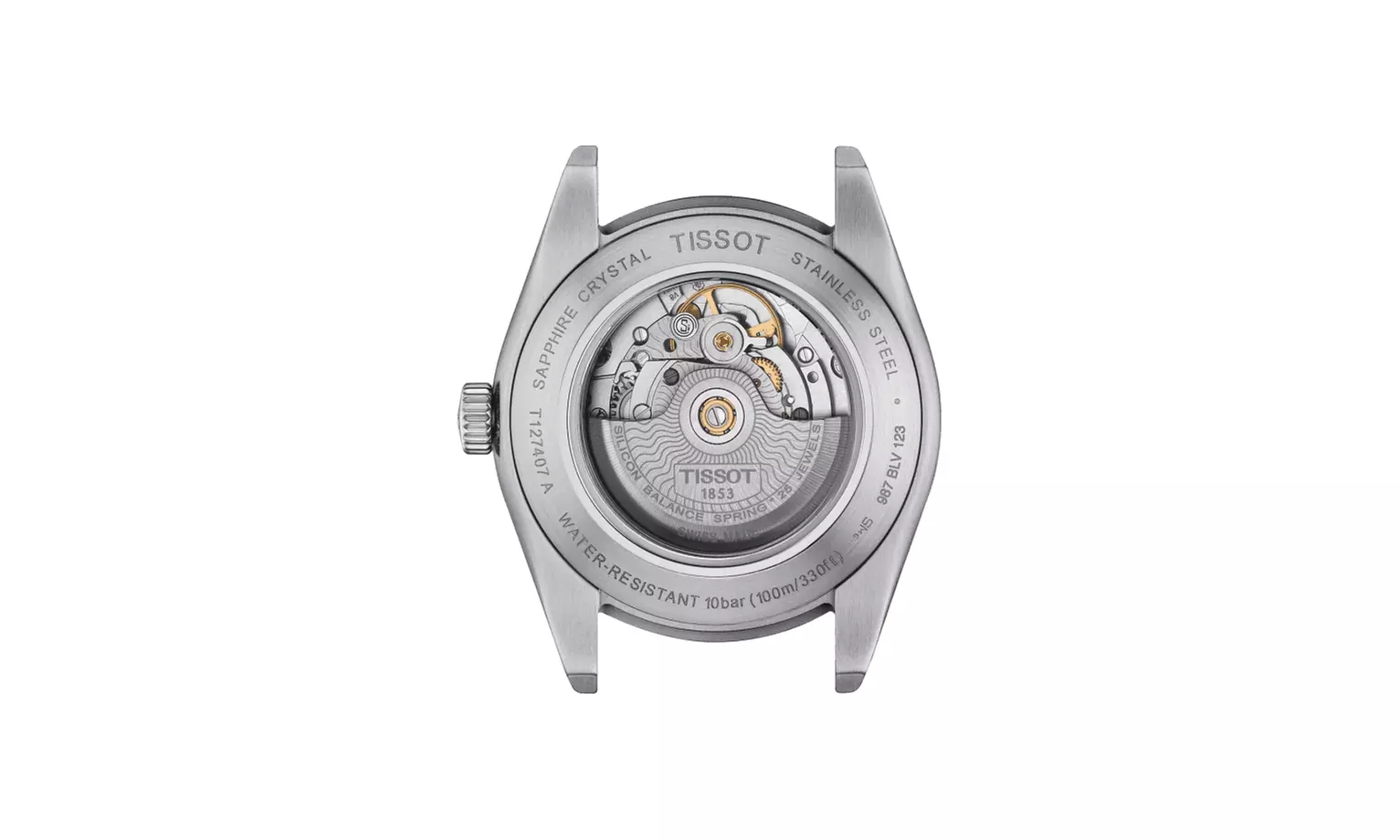 Tissot Gentleman Powermatic 80 Silicium Black Dial Men's Watch T1274071605101 - Second Medium
