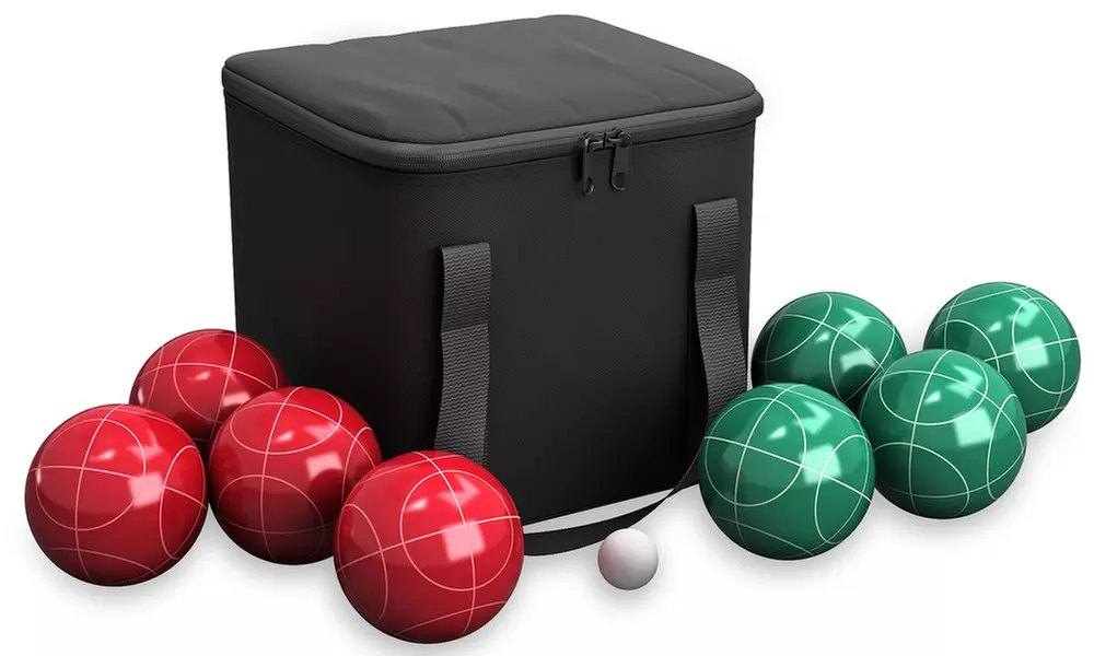 Bocce Ball Set- Outdoor Family Bocce Game with Carrying Case by Hey! Play! - Primary Image