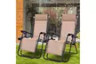 Costway Patio Folding Recliner with Cup Holder  - Second Medium