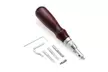 Leather Craft Tools Punch Kit Stitching Carving Working Sewing Saddle Groover - Second Medium