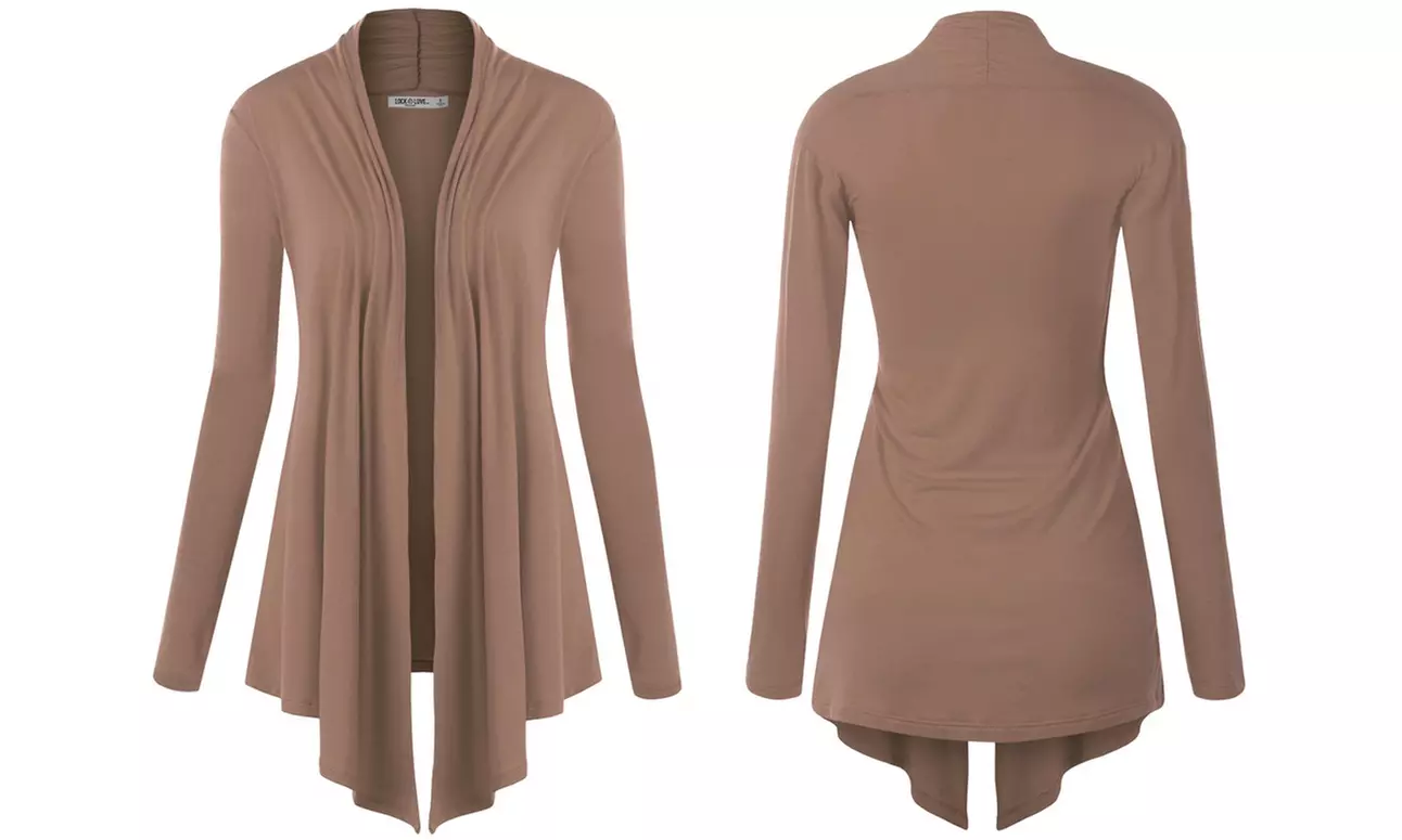 Open Front Cardigan S-3X by Made By Johnny Plus Size Sweater  