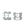 Image 4: Sterling Silver Modern Geometric Ear Cuffs Rhodium Plated
