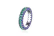Barzel Seamless Inverted Eternity Ring With Swarovski Elements  - Second Medium