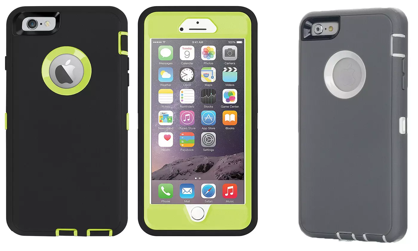 For iPhone 6/6s/6 Plus/6s Plus Heavy Duty Case Cover Screen Protector - Primary Image