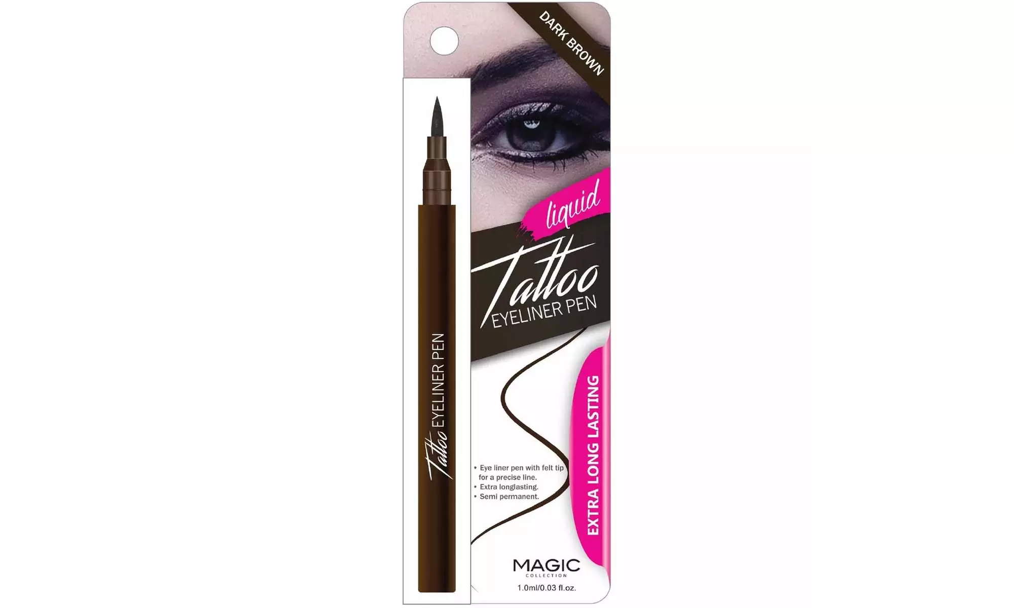 Magic Collection Liquid Tattoo Eyeliner Pen, Extra Long Lasting - Second Medium