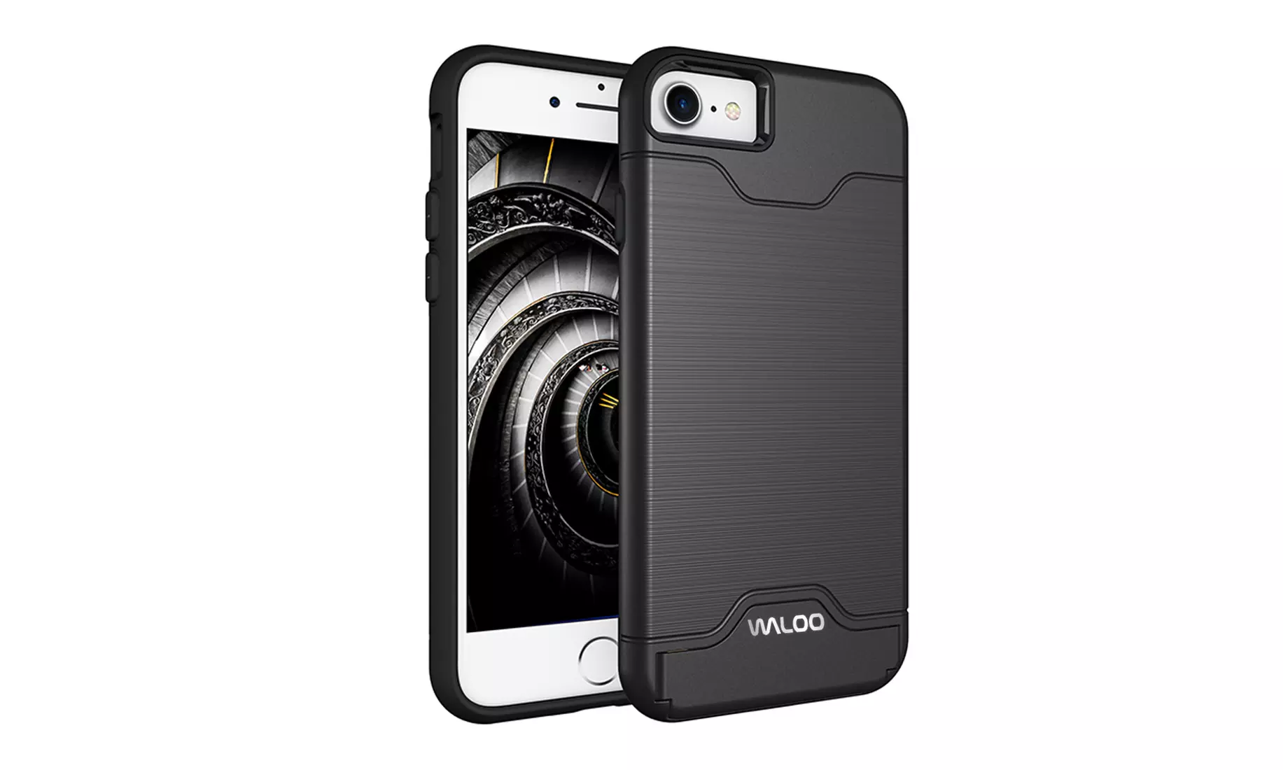 Waloo Brushed Kickstand Case for iPhones 