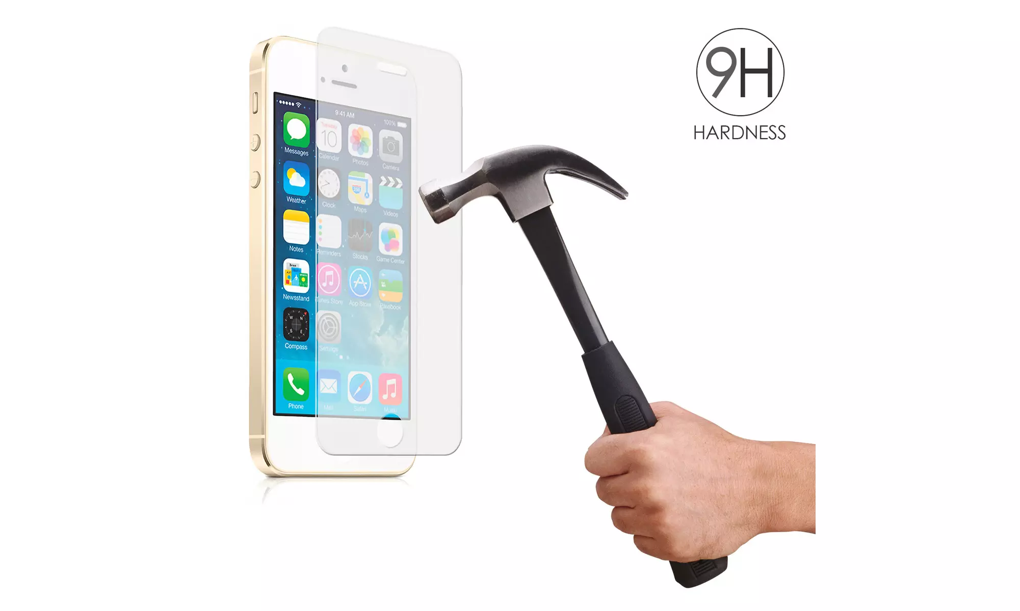 4-Pack HIGH QUALITY REAL TEMPERED GLASS SCREEN PROTECTOR FOR IPHONE 5S 5C 5 SE - Second Medium