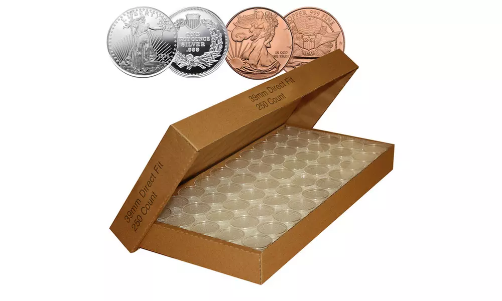 Direct-Fit Airtight 39mm H39 Coin Capsule Holder For Silver Rounds (QTY: 250) - Second Medium