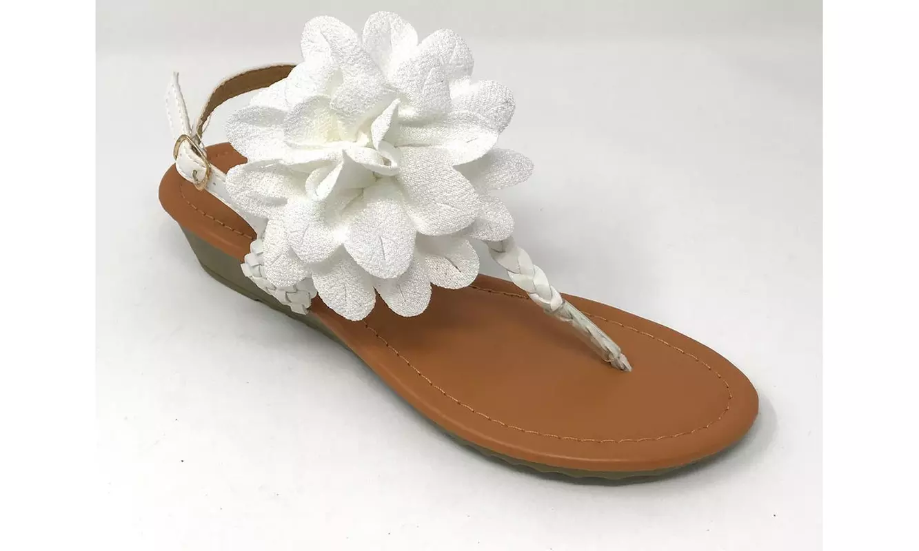  Hight wedge flower sandals  - Second Medium