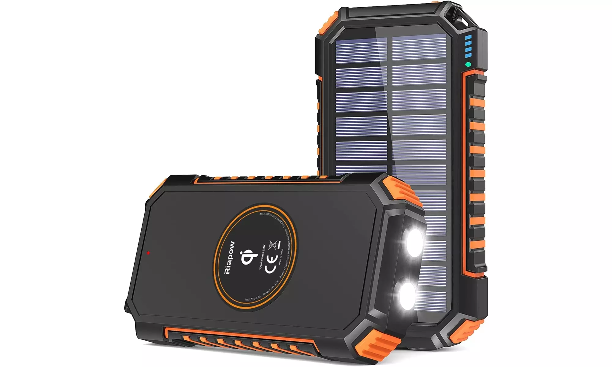 Solar Charger 26800mAh, Riapow Solar Power Bank - Primary Image