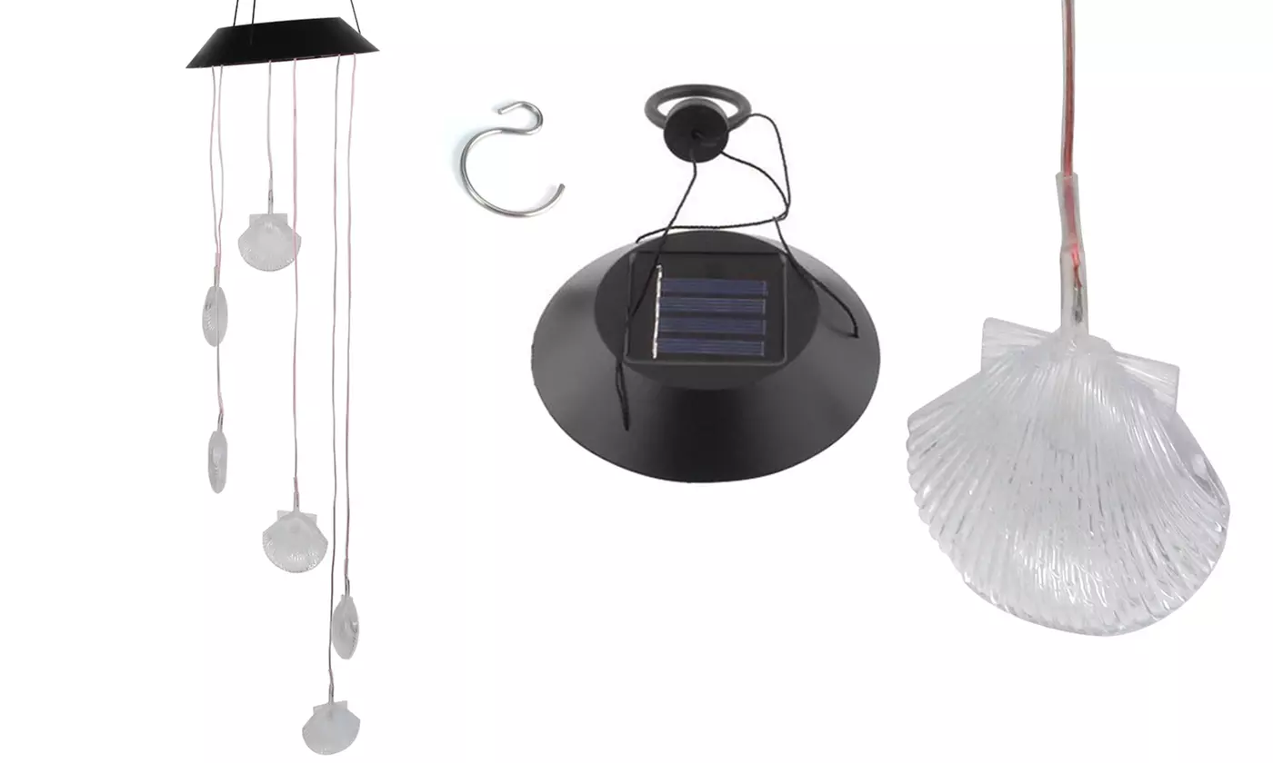 LED Solar Hummingbird Wind Chime for Home Night Garden Decoration