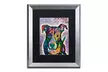 Dean Russo 'Luv Me' Matted Silver Framed Art - Second Medium
