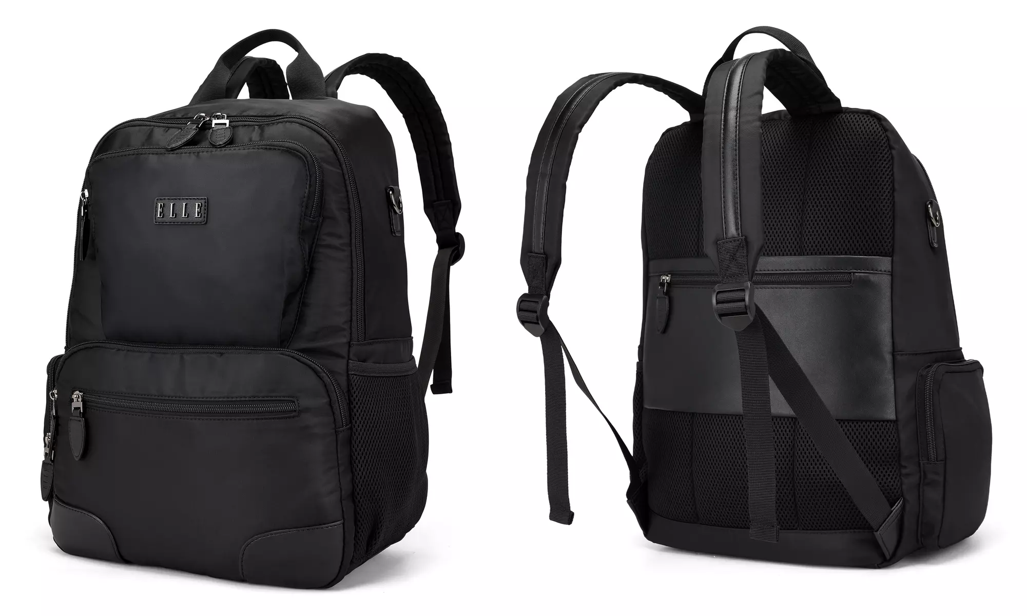 ELLE Voyage 20L Twill and Vegan Leather Backpack