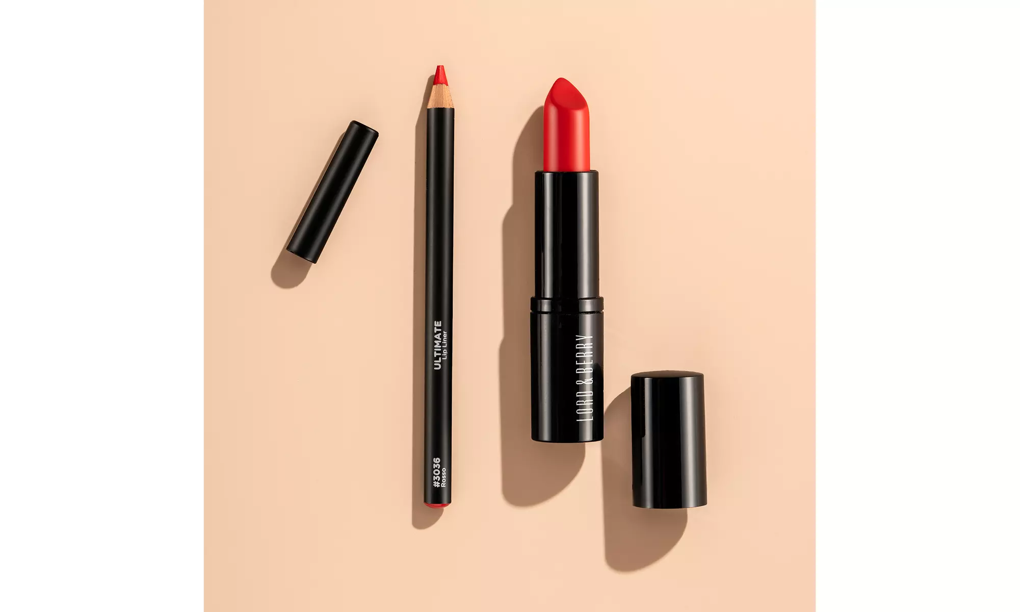 Lord & Berry Red Matte Lip Kit (lipstick, lip liner) - Image 2