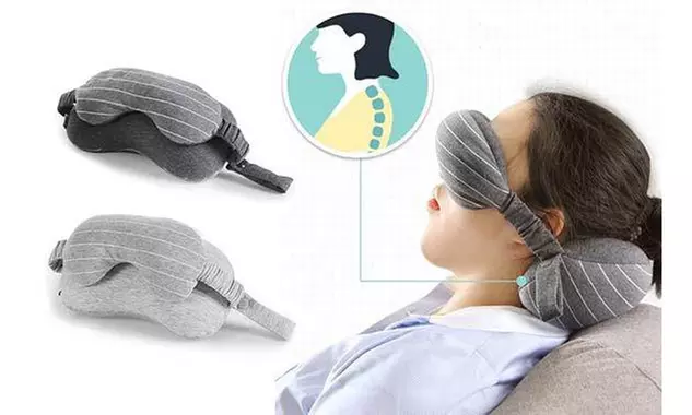 2-in-1 Neck Pillow with Eye Mask - Primary Image