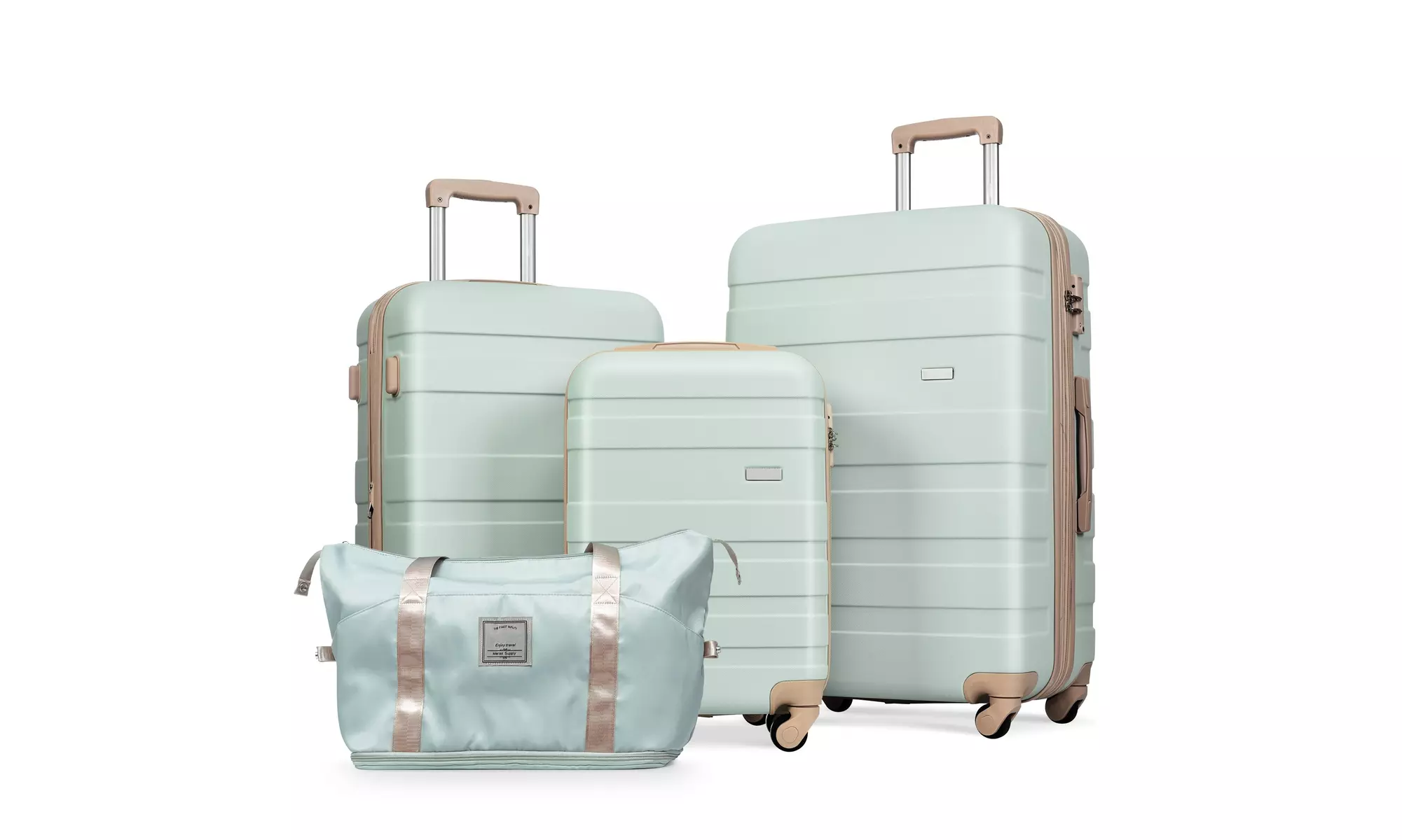 Luggage Sets 3 Piece, Expandable ABS Durable Suitcase with Travel Bag - Primary Image