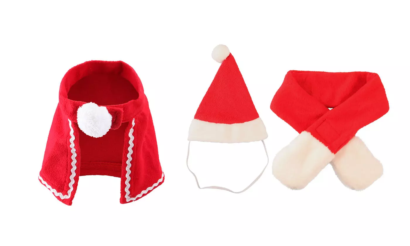 Christmas Pet Costume for Holiday Cat Hat Dog Outfit Sailor Outfit Cloak