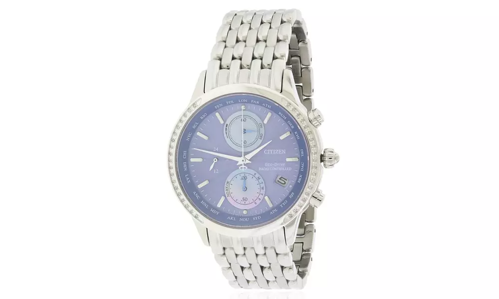 Citizen Eco-Drive World Chronograph A-T Atomic Ladies Watch FC5000-51L - Primary Image