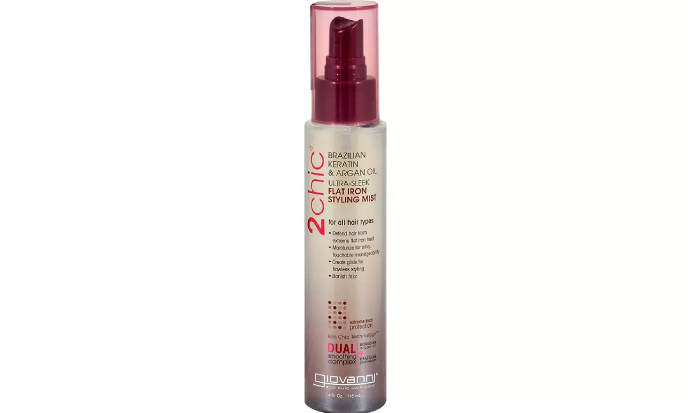 Giovanni 2Chic Brazilian Keratin and Argan Oil Sleek Styling Mist 4 Oz - Primary Image