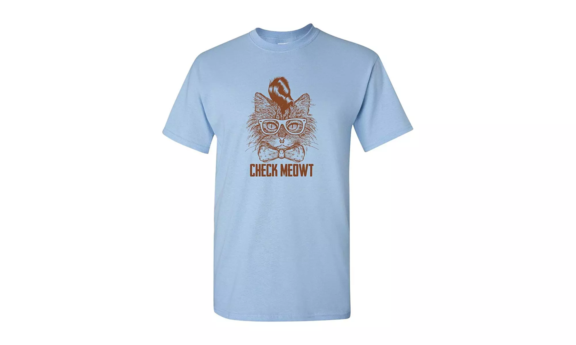 Cool Hip Punk Cat Check Meowt Hipster Kitty Funny Adult Men's Humor T-Shirt - Primary Image
