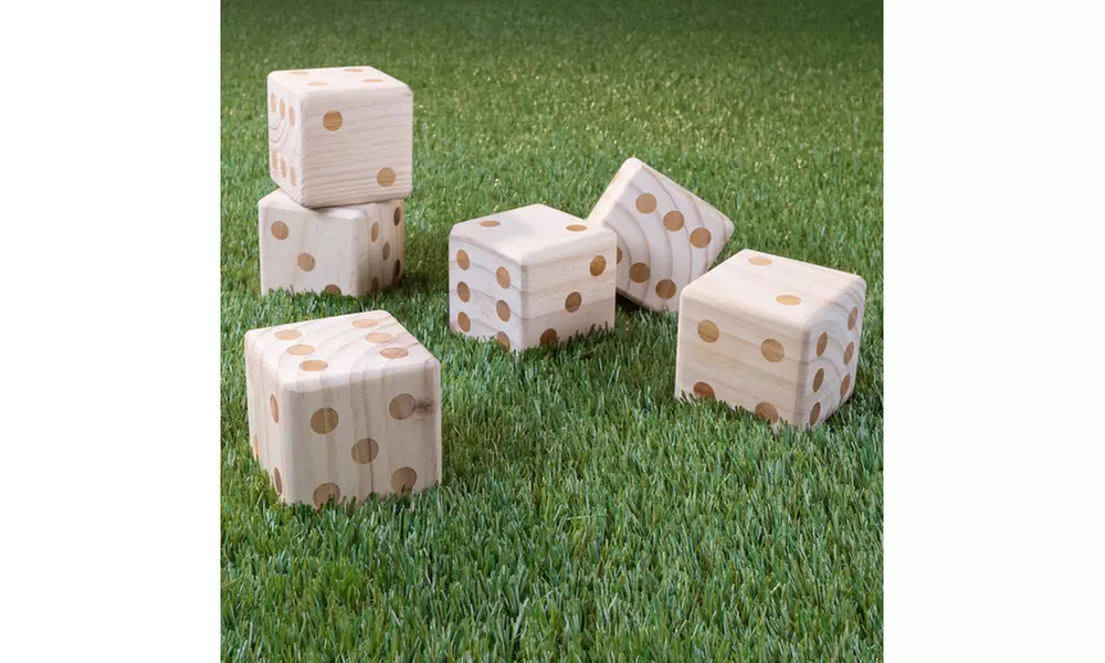 Hey! Play! Giant Wooden Outdoor Dice Game with Case - Primary Image