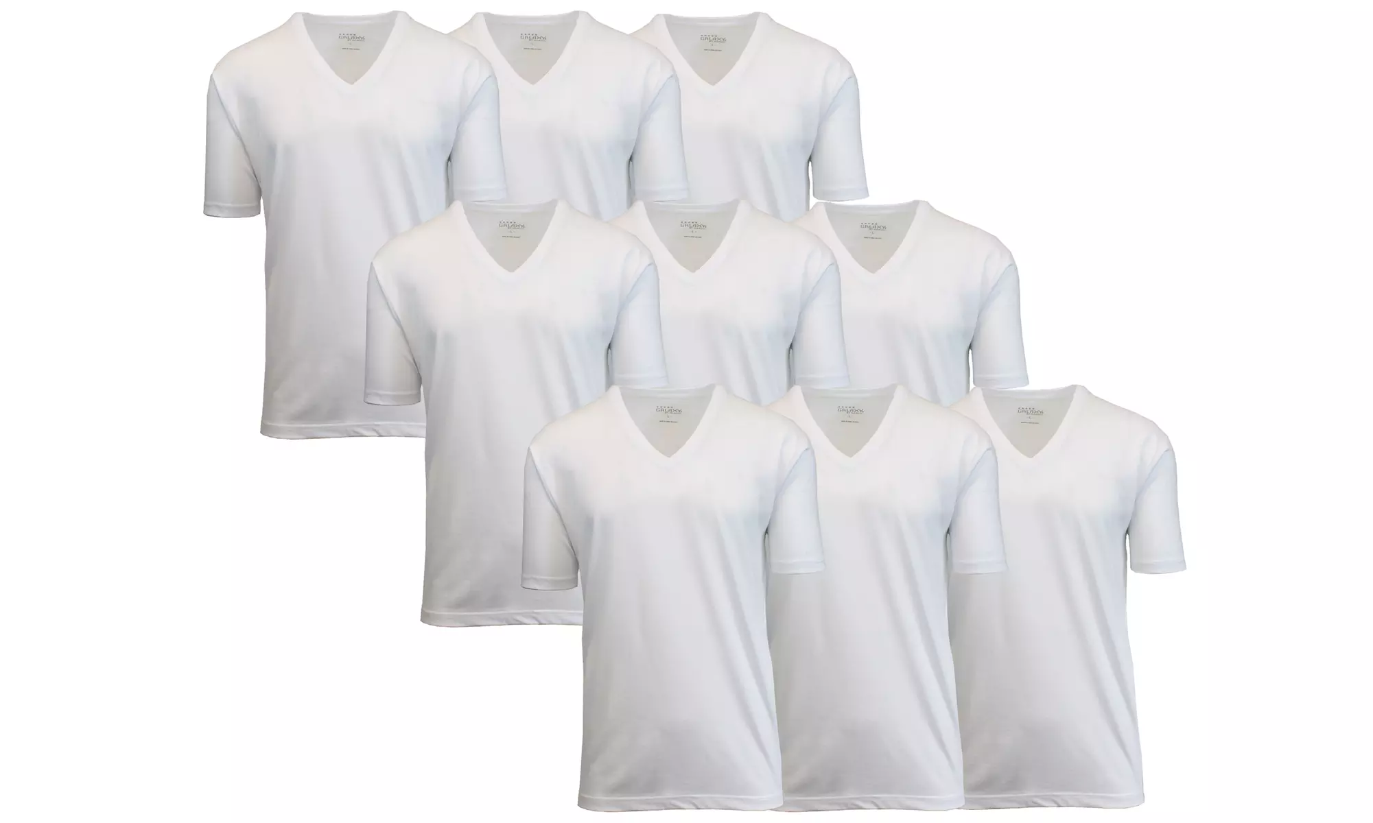 9-Pack Men's Galaxy By Harvic Short Sleeve Egyptian Cotton Tees (S-2XL)