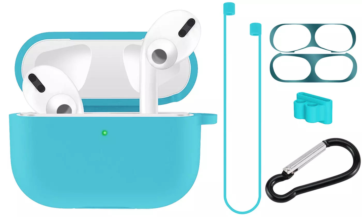 5 in 1 Apple AirPods Pro Soft Silicone Full Protective Shockproof Case Cover