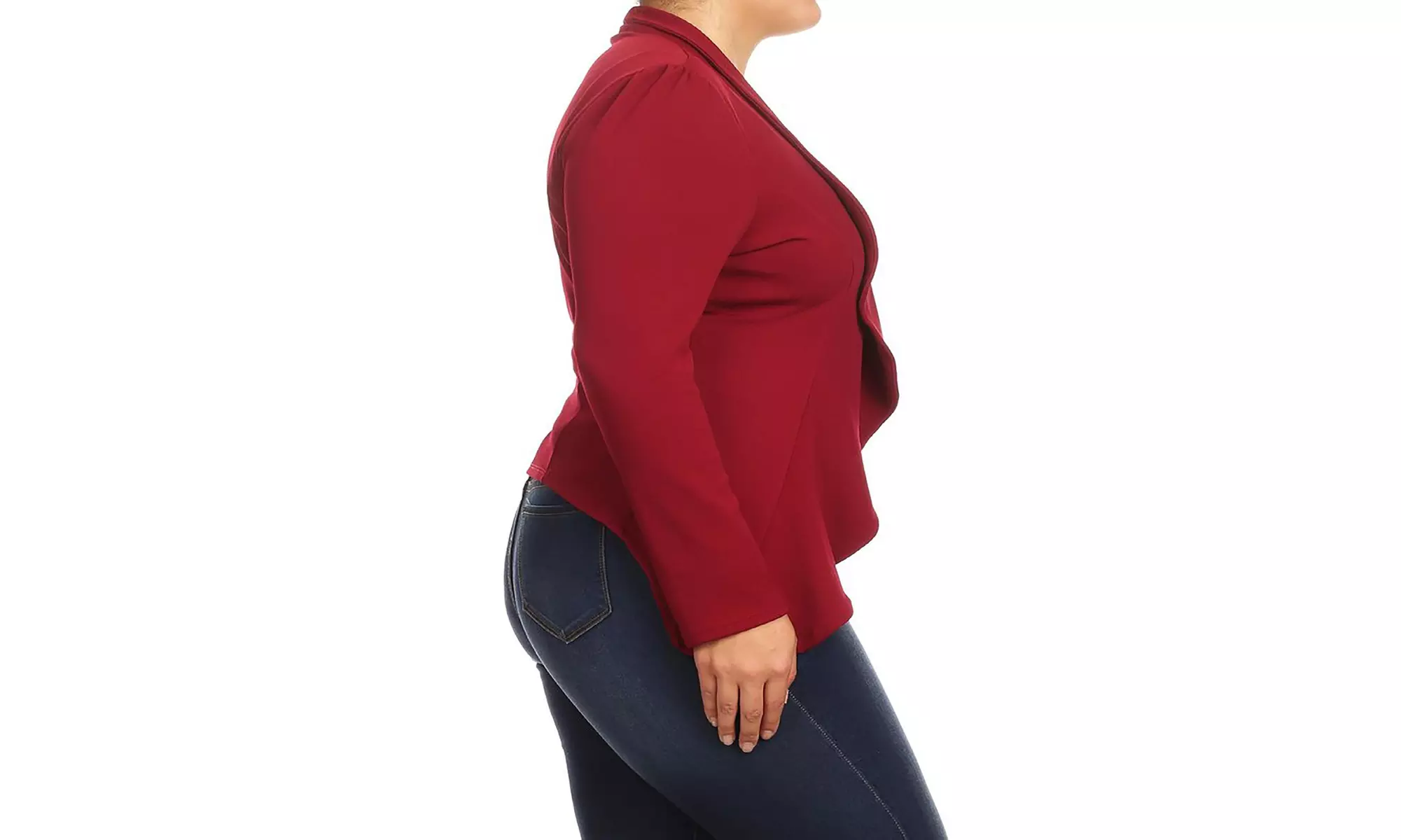 MOA Collection Womens Open Front Blazer with Plus Size